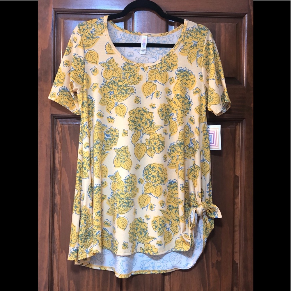 NWT LuLaRoe Perfect T - Yellow Flowers